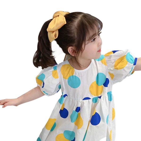 girl's dresses fashion children big polka dot dress short puff sleeve round neck princess girls clothes with back button, Red;yellow
girl's dresses fashion children big polka dot dress short puff sleeve round neck princess girls clothes with back button, Red;yellow