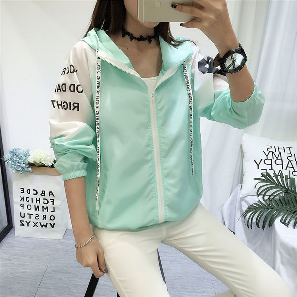 jackets women 2018 new summer spring women's hooded female jacket fashion o-neck thin windbreaker outwear women coat, Black;brown 
jackets women 2018 new summer spring women's hooded female jacket fashion o-neck thin windbreaker outwear women coat, Black;brown