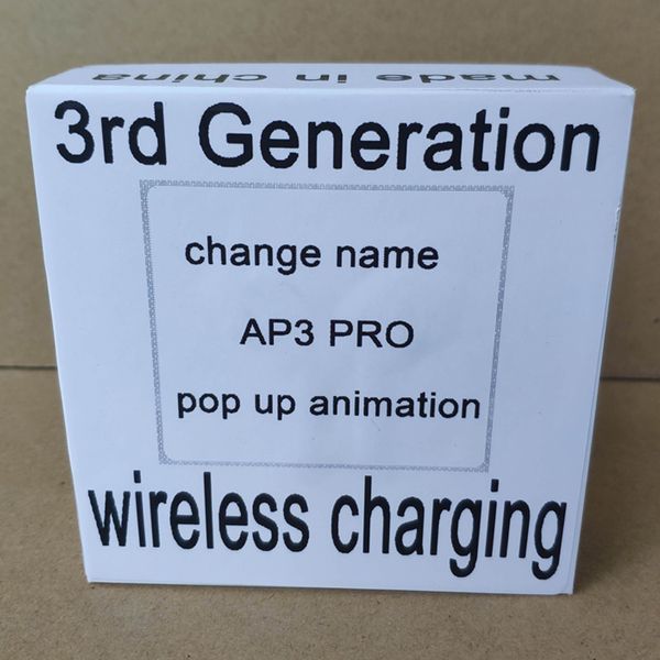 

Change name ap3 pro wirele charging air eardud upercopy tw 5 0 earphone pk ear 2 h1 chip pod 3 renamed headphone i500