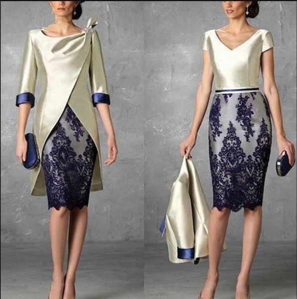 2018 navy blue waishidress two pieces short mother of the bride dresses half sleeves lace mother of the groom dresses sheath eveni303r, Black;red
2018 navy blue waishidress two pieces short mother of the bride dresses half sleeves lace mother of the groom dresses sheath eveni303r, Black;red