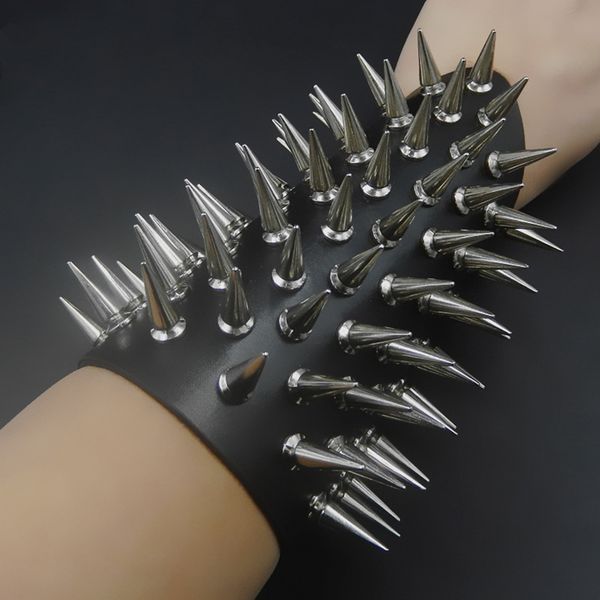 bangle pu leather rivet arm armor bracelet hip hop punk rock lace-up gauntlet wristband wide bracer protective, Black
bangle pu leather rivet arm armor bracelet hip hop punk rock lace-up gauntlet wristband wide bracer protective, Black