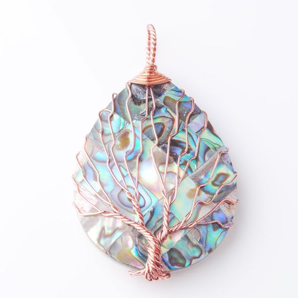 wojiaer tree of life pendant rose gold wire wrap water drop natural colourful abalone shell pearl jewelry gift bw919, Silver
wojiaer tree of life pendant rose gold wire wrap water drop natural colourful abalone shell pearl jewelry gift bw919, Silver