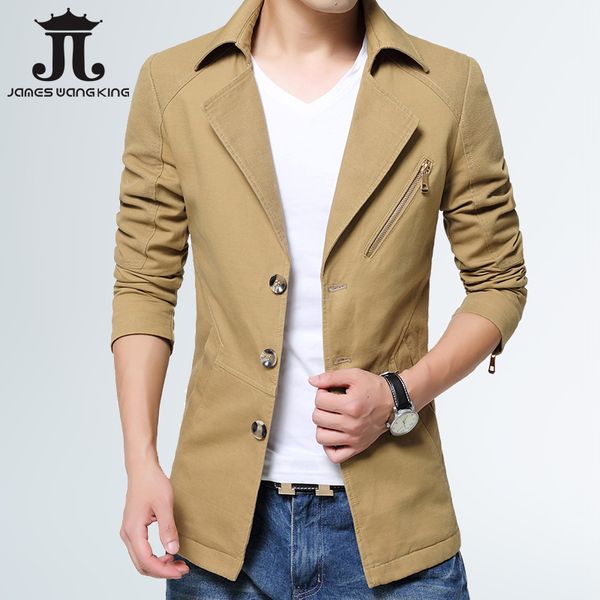 men 2019 spring new business casual trench coat jacket men brand fashion long sleeve 100% cotton solid washed trench coat, Black;brown
men 2019 spring new business casual trench coat jacket men brand fashion long sleeve 100% cotton solid washed trench coat, Black;brown