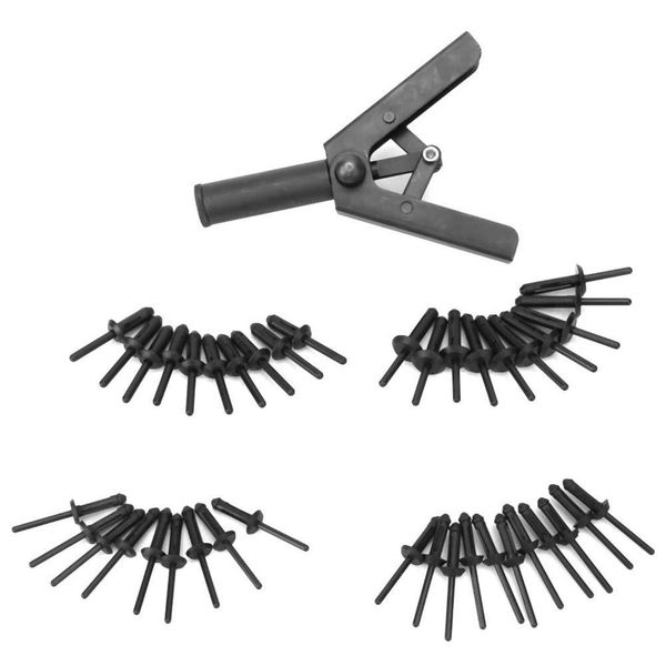 41pcs plastic rivet machine puller set hand tool poly hand riveter kit with 40 sample rivets
41pcs plastic rivet machine puller set hand tool poly hand riveter kit with 40 sample rivets