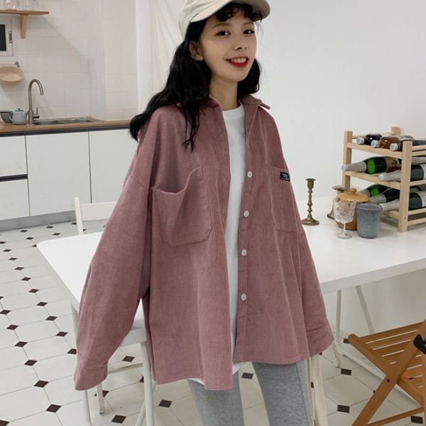 women's clothing plus size pockets spring autumn turn-down collar streetwear casual style long sleeve corduroy coats jackets, Black;brown
women's clothing plus size pockets spring autumn turn-down collar streetwear casual style long sleeve corduroy coats jackets, Black;brown