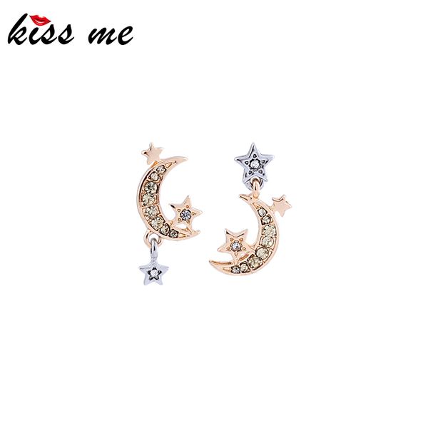 kissme asymmetric moon star stud earrings for women gifts exquisite crystal gold color new earrings fashion jewelry wholesale, Golden;silver
kissme asymmetric moon star stud earrings for women gifts exquisite crystal gold color new earrings fashion jewelry wholesale, Golden;silver