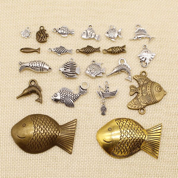 60 pieces charm for making jewelry diy animal tuna fish stingrays hj063, Bronze;silver
60 pieces charm for making jewelry diy animal tuna fish stingrays hj063, Bronze;silver