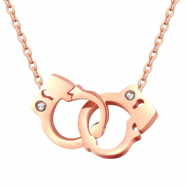 cz double handcuffs women pendant necklaces cubic zircon stainless steel rose gold color color women jewelry choker, Silver
cz double handcuffs women pendant necklaces cubic zircon stainless steel rose gold color color women jewelry choker, Silver