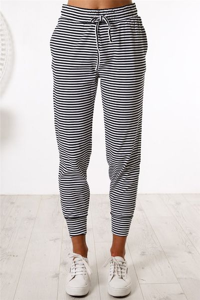 fashion designer womens pants loose high waist drawstring striped printed ladies pencil pants casual female clothing, Black;white
fashion designer womens pants loose high waist drawstring striped printed ladies pencil pants casual female clothing, Black;white