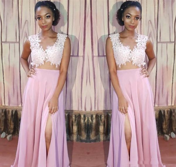 2019 split a line bridesmaid dress south african chiffon country garden formal wedding party guest maid of honor gown plus size custom made, White;pink
2019 split a line bridesmaid dress south african chiffon country garden formal wedding party guest maid of honor gown plus size custom made, White;pink