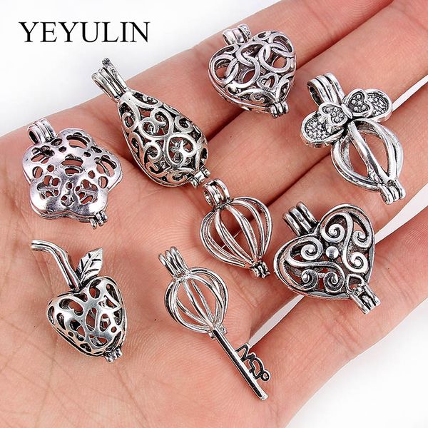 8pcs antique silver plated love heart star apple pearl cage pendant woman men essential oil diffuser diy jewelry making, Black
8pcs antique silver plated love heart star apple pearl cage pendant woman men essential oil diffuser diy jewelry making, Black