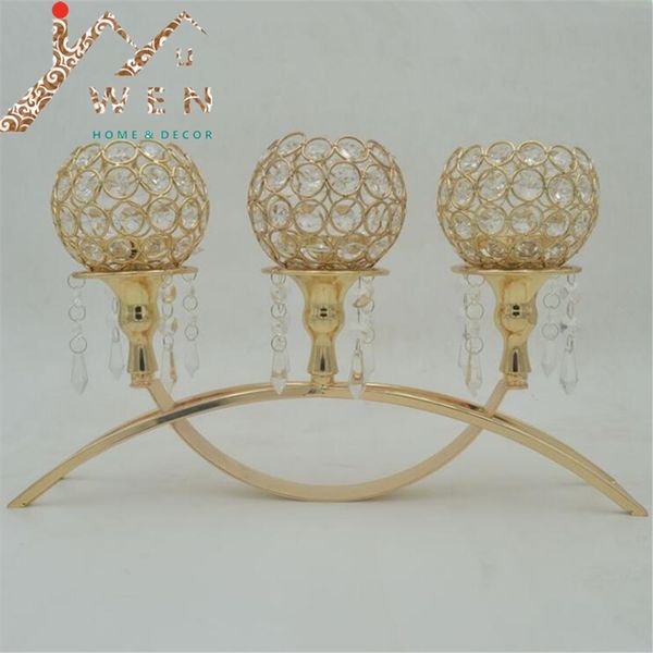 rated golden plated 3-arms metal candle holder with crystal pendants for home decoration or wedding candelabra
rated golden plated 3-arms metal candle holder with crystal pendants for home decoration or wedding candelabra