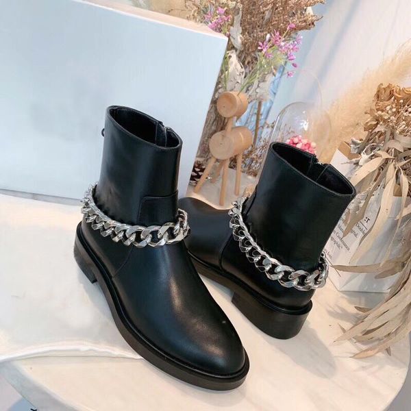 chain boots autumn woman shoes fashion iron chain martin flat short boots leather zipper motorcycle boots, Black
chain boots autumn woman shoes fashion iron chain martin flat short boots leather zipper motorcycle boots, Black