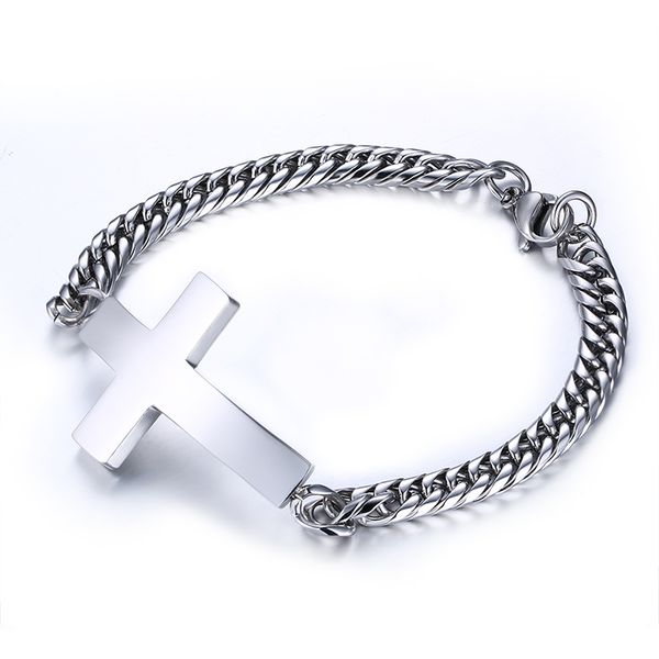 friends birthday festival jewelry gifts stainless steel personality father bracelet with cross, Black
friends birthday festival jewelry gifts stainless steel personality father bracelet with cross, Black