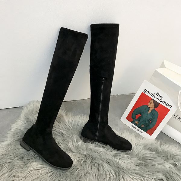 shoes round toe women boots over knee winter footwear luxury designer boots-women booties ladies low heels booties zipper, Black
shoes round toe women boots over knee winter footwear luxury designer boots-women booties ladies low heels booties zipper, Black