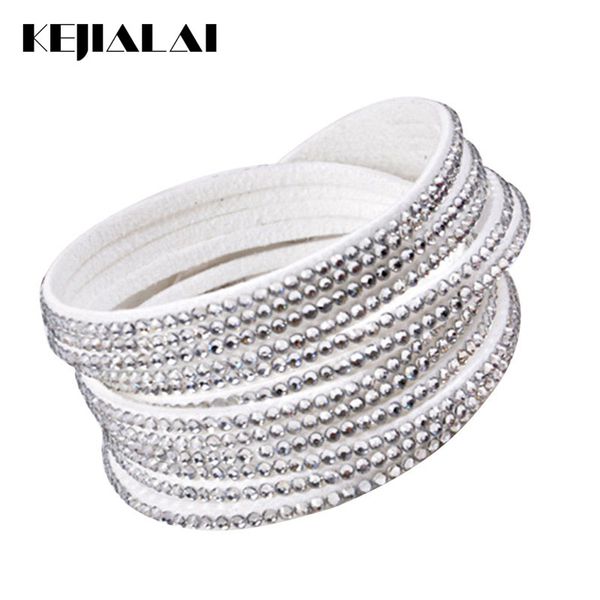 kejialai 2018 women flannelette stone bracelet with full crystal fashion jewelry for female wrap charm bracelet kjl007, Golden;silver
kejialai 2018 women flannelette stone bracelet with full crystal fashion jewelry for female wrap charm bracelet kjl007, Golden;silver