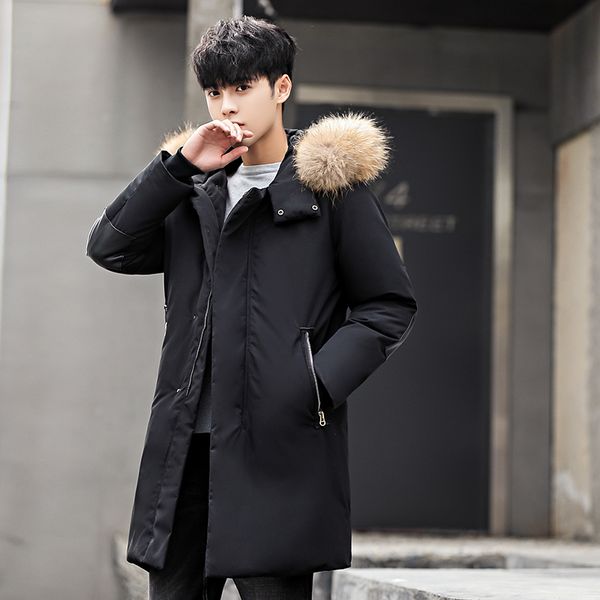white duck down men's jackets quality handsome warm long fashion business winter clothing casual coat long trench male parka, Black
white duck down men's jackets quality handsome warm long fashion business winter clothing casual coat long trench male parka, Black