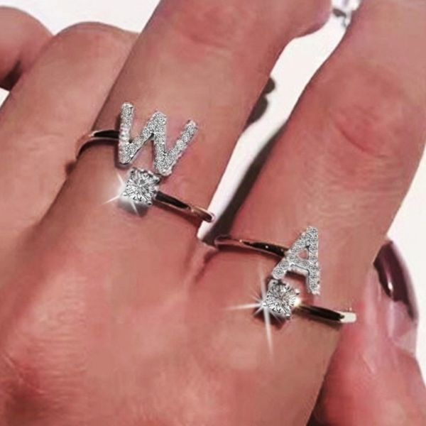 inital ring lovers open ring cz crystal women's jewelry creative new style fashion letters crystal rings birthday gifts, Golden;silver
inital ring lovers open ring cz crystal women's jewelry creative new style fashion letters crystal rings birthday gifts, Golden;silver