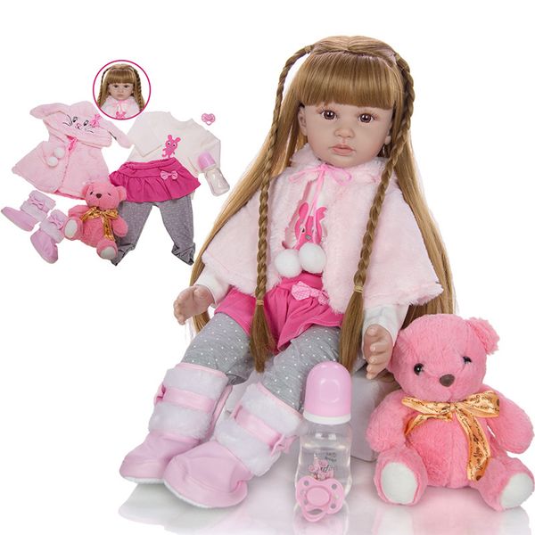 fashion reborn baby doll 60 cm cartoon baby reborn boneca dolls silicone vinyl wear cloak doll with long hair realistic toys t200209
fashion reborn baby doll 60 cm cartoon baby reborn boneca dolls silicone vinyl wear cloak doll with long hair realistic toys t200209