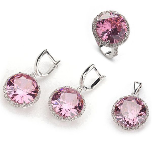 shunxunze noble generous wedding jewelry sets (ring/earring/pendant) for women promotion pink cubic zirconia rhodium plated r145set # 6 - 12, Silver
shunxunze noble generous wedding jewelry sets (ring/earring/pendant) for women promotion pink cubic zirconia rhodium plated r145set # 6 - 12, Silver
