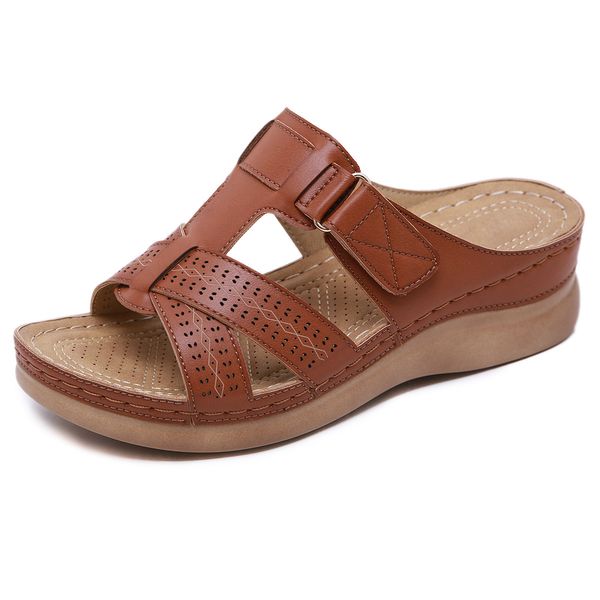 women's summer sandals are non-slip, lightweight, plum-sized comfy slippers with a retro wedge heel and box, Black
women's summer sandals are non-slip, lightweight, plum-sized comfy slippers with a retro wedge heel and box, Black