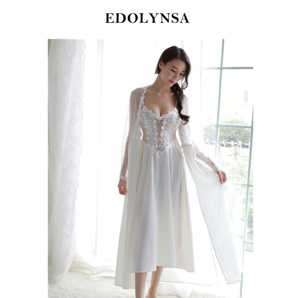women robe gown set twinset bathrobe night dress two pieces sheer sleepwear see through long robe set nightwear h676, Black;red
women robe gown set twinset bathrobe night dress two pieces sheer sleepwear see through long robe set nightwear h676, Black;red