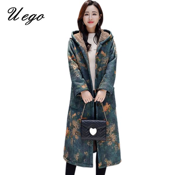 uego 2019 new arrival single breasted hooded woolen coats thicken fleece warn winter coats plus size women casual long, Black
uego 2019 new arrival single breasted hooded woolen coats thicken fleece warn winter coats plus size women casual long, Black