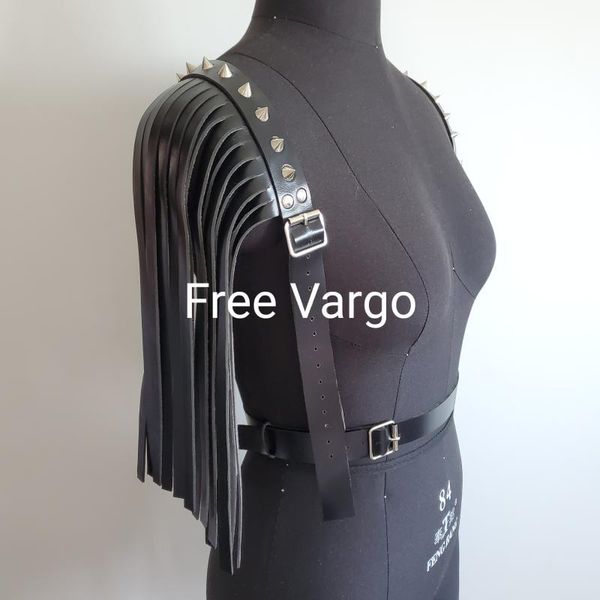 burning man rave festival belt epaulettes fringed pu leather shoulder harness strap tassel faux leather festival cage harness, Black;red
burning man rave festival belt epaulettes fringed pu leather shoulder harness strap tassel faux leather festival cage harness, Black;red