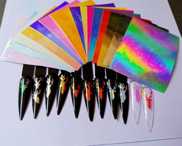 holo deer nail sticker laser decal 16 sheet/lot holographic strip tape nail art stickers thin silver diy decoration, Black
holo deer nail sticker laser decal 16 sheet/lot holographic strip tape nail art stickers thin silver diy decoration, Black