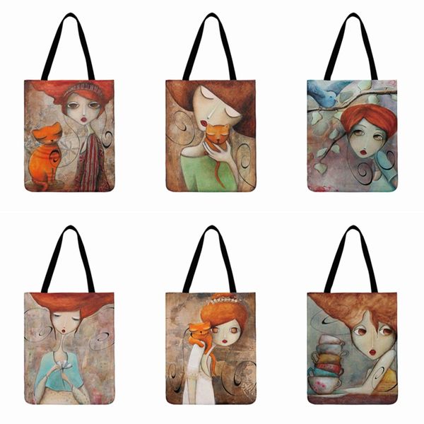 big eyes girl painting printed bag women casual tote ladies shoulder bag foldable shopping fashion beach bags women handbags
big eyes girl painting printed bag women casual tote ladies shoulder bag foldable shopping fashion beach bags women handbags