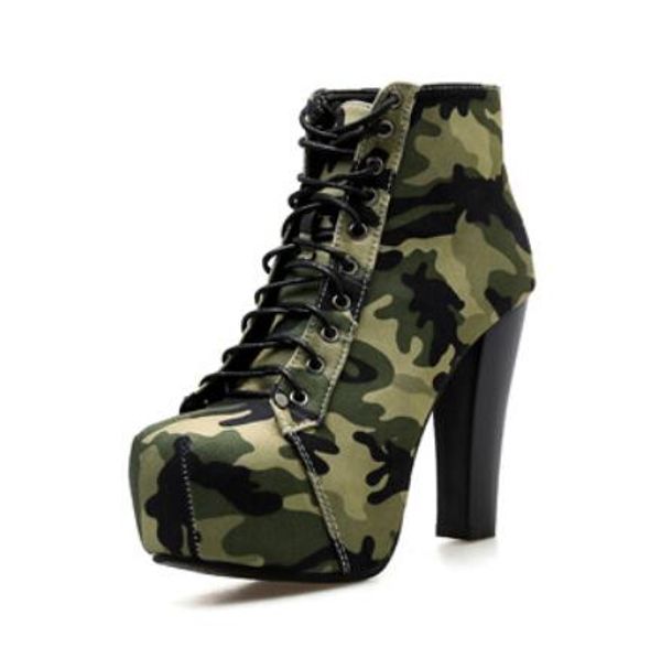 handsome army fan camouflage female army boots with cross straps waterproof platform high heel thick nightclub girl women's booties, Black
handsome army fan camouflage female army boots with cross straps waterproof platform high heel thick nightclub girl women's booties, Black