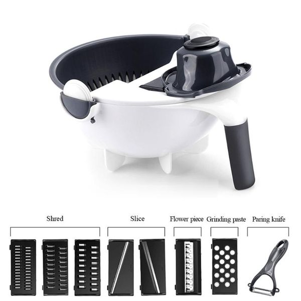 magic rotate the vegetable cutter with drain basket multi-functional kitchen veggie fruit shredder grater slicer
magic rotate the vegetable cutter with drain basket multi-functional kitchen veggie fruit shredder grater slicer