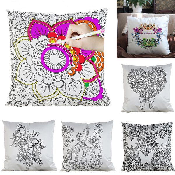 39 styles diy painting square home pillow case diy flowers cushion cover home decorative coloring empty pillowcase m1335
39 styles diy painting square home pillow case diy flowers cushion cover home decorative coloring empty pillowcase m1335