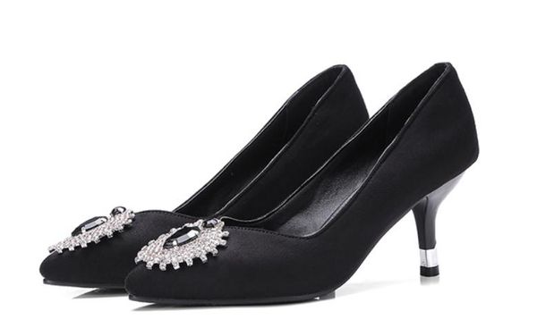 2019 women's shoes in spring and autumn with new style high heel fine heel pointed end suede@2191, Black
2019 women's shoes in spring and autumn with new style high heel fine heel pointed end suede@2191, Black