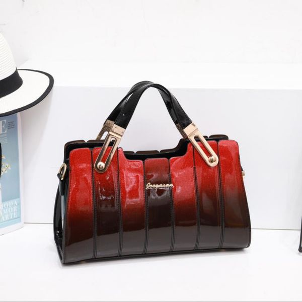 2020 new fashion european and american pu leather handbag gradient patch shoulder bag messenger bag