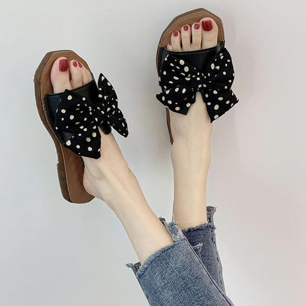 bohemian clip toe flip flops woman shoes polka dot butterfly-knot women's summer footwear non-slip flat slippers beach shoes, Black
bohemian clip toe flip flops woman shoes polka dot butterfly-knot women's summer footwear non-slip flat slippers beach shoes, Black