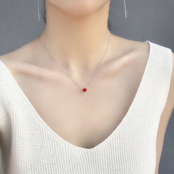 s925 sterling silver sweet cute handmade red drop glaze lovely fresh heart short necklace clavicle chain female wholesale, Golden;silver
s925 sterling silver sweet cute handmade red drop glaze lovely fresh heart short necklace clavicle chain female wholesale, Golden;silver
