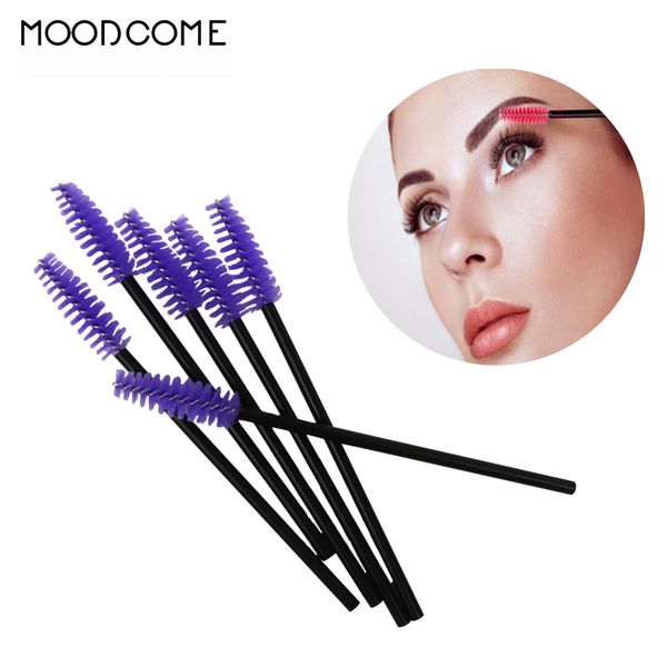 100pcs disposable new spiral brush brushes mascara wands applicator mascara wands spoolers eye lashes cosmetic brush makeup tool