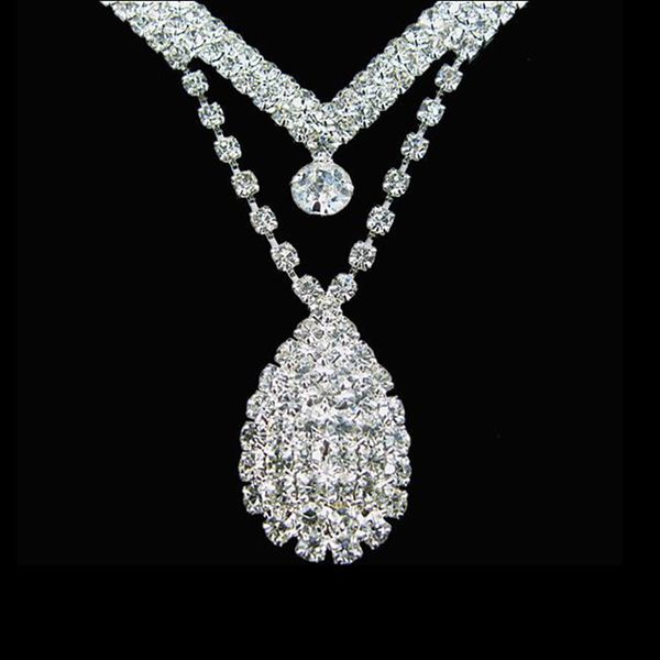 new 2 pcs/set women lady necklace + earrings kit copper crystal anniversary wedding bridal jewelry accessories vn 68, Silver
new 2 pcs/set women lady necklace + earrings kit copper crystal anniversary wedding bridal jewelry accessories vn 68, Silver