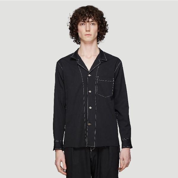 xs-6xl 2020 new men's clothing hair stylist gd fashion original street line ball small lapel shirt plus size costumes, White;black
xs-6xl 2020 new men's clothing hair stylist gd fashion original street line ball small lapel shirt plus size costumes, White;black
