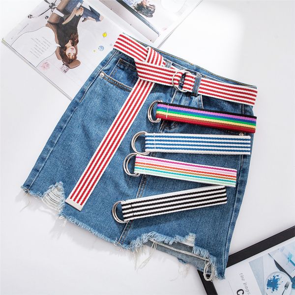 women men belts long canvas casual belt color stitching waist strap jeans trouser d shape buckle female waistband harajuku, Black;brown
women men belts long canvas casual belt color stitching waist strap jeans trouser d shape buckle female waistband harajuku, Black;brown