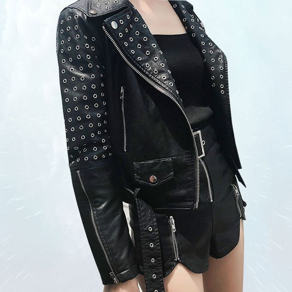 slim slimming high waist pu leather jacket 2019 spring autumn jacket women fashion rivet locomotive basic leather outwear sl090, Black
slim slimming high waist pu leather jacket 2019 spring autumn jacket women fashion rivet locomotive basic leather outwear sl090, Black