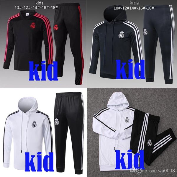 new kid real madrid tracksuit 2018-2019 modric soccer jogging jacket bale 18/19 kroos hoodie marcelo isco ramos child football training suit, Black
new kid real madrid tracksuit 2018-2019 modric soccer jogging jacket bale 18/19 kroos hoodie marcelo isco ramos child football training suit, Black