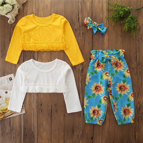 fashion toddler kids baby girls outfits clothes long sleeve t-shirt+sunflower pants girls children clothing set ropa para#g4, White
fashion toddler kids baby girls outfits clothes long sleeve t-shirt+sunflower pants girls children clothing set ropa para#g4, White