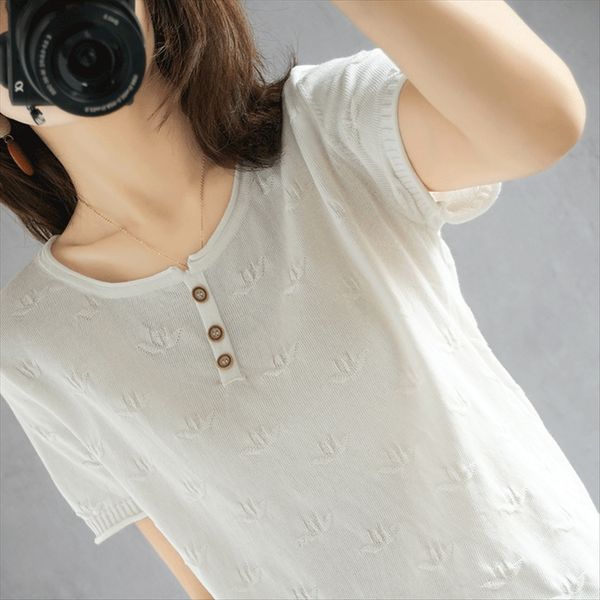 2020 summer clothes round collar linen thin knitted short sleeve women's solid color loose half sleeve casual linen cotton t-shirt pure, White
2020 summer clothes round collar linen thin knitted short sleeve women's solid color loose half sleeve casual linen cotton t-shirt pure, White