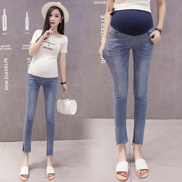 skinny thin maternity elastic waist belly jeans pants clothes for pregnant women pregnancy denim pencil trousers maternity jeans, White
skinny thin maternity elastic waist belly jeans pants clothes for pregnant women pregnancy denim pencil trousers maternity jeans, White