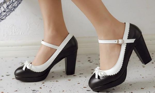 2019 women's shoes in spring and autumn with new style high heel coarse heel round head waterproof table bowknot @3044, Black
2019 women's shoes in spring and autumn with new style high heel coarse heel round head waterproof table bowknot @3044, Black