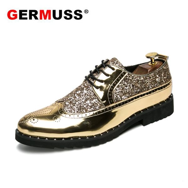 italian fashion sequins men shoes germuss pointed toe gold glitter men loafers casual shoes wedding dress men's flats pu leather, Black
italian fashion sequins men shoes germuss pointed toe gold glitter men loafers casual shoes wedding dress men's flats pu leather, Black