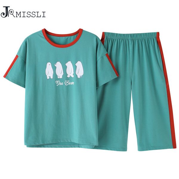 jrmissli bear print cartoon tee shorts set summer woman short sleeve calf-length pant nightwear pajama set casual homewear, Blue;gray
jrmissli bear print cartoon tee shorts set summer woman short sleeve calf-length pant nightwear pajama set casual homewear, Blue;gray