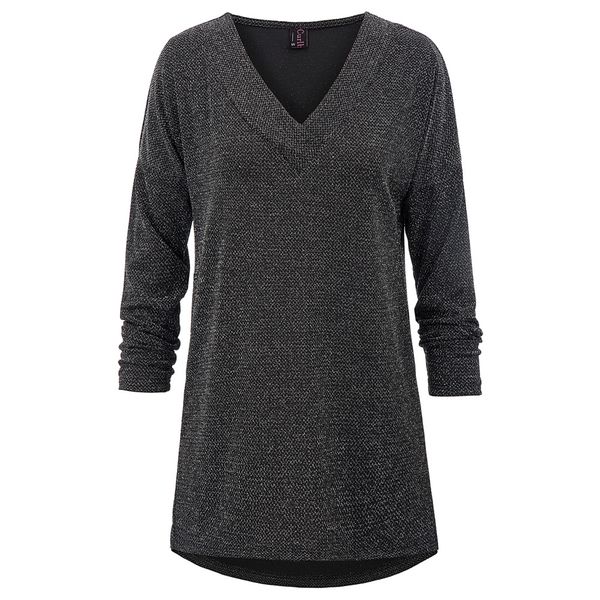 autumn casual women long sleeve v neck loose fit long shirt female tees little elastic, White
autumn casual women long sleeve v neck loose fit long shirt female tees little elastic, White